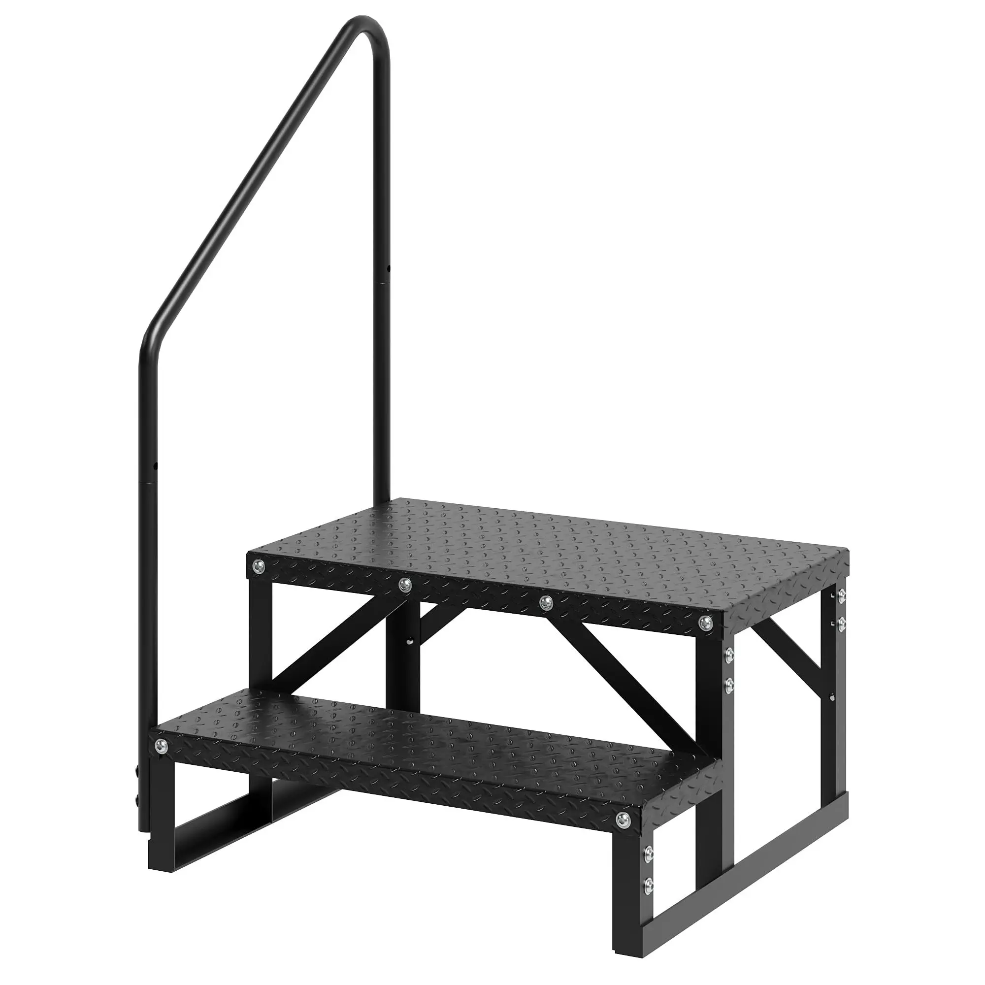 GARVEE RV Stairs: Durable 2, 3, and 4 Step Options with Handrail, Anti-Slip Panels, and 660lb Capacity for Safe Access to RVs, Hot Tubs, and Trailers - Perfect for Outdoor Adventures!