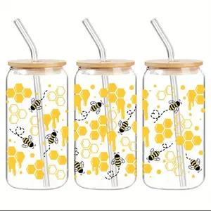 #1013 Bee and Honey Wraps for Cups
