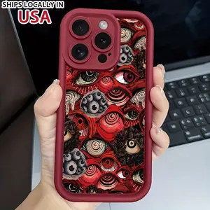 Eye Pattern Soft TPU Phone Case, Shockproof Phone Protective Cover, Phone Accessory Compatible with iPhone 11 12 13 14 15 16 Pro Max