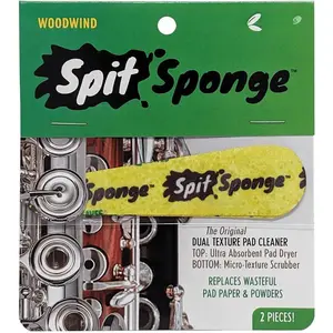 Spit Sponge (2 ) Pad Dryer Cleaner for Clarinet, Flute, Oboe, Bassoon, by