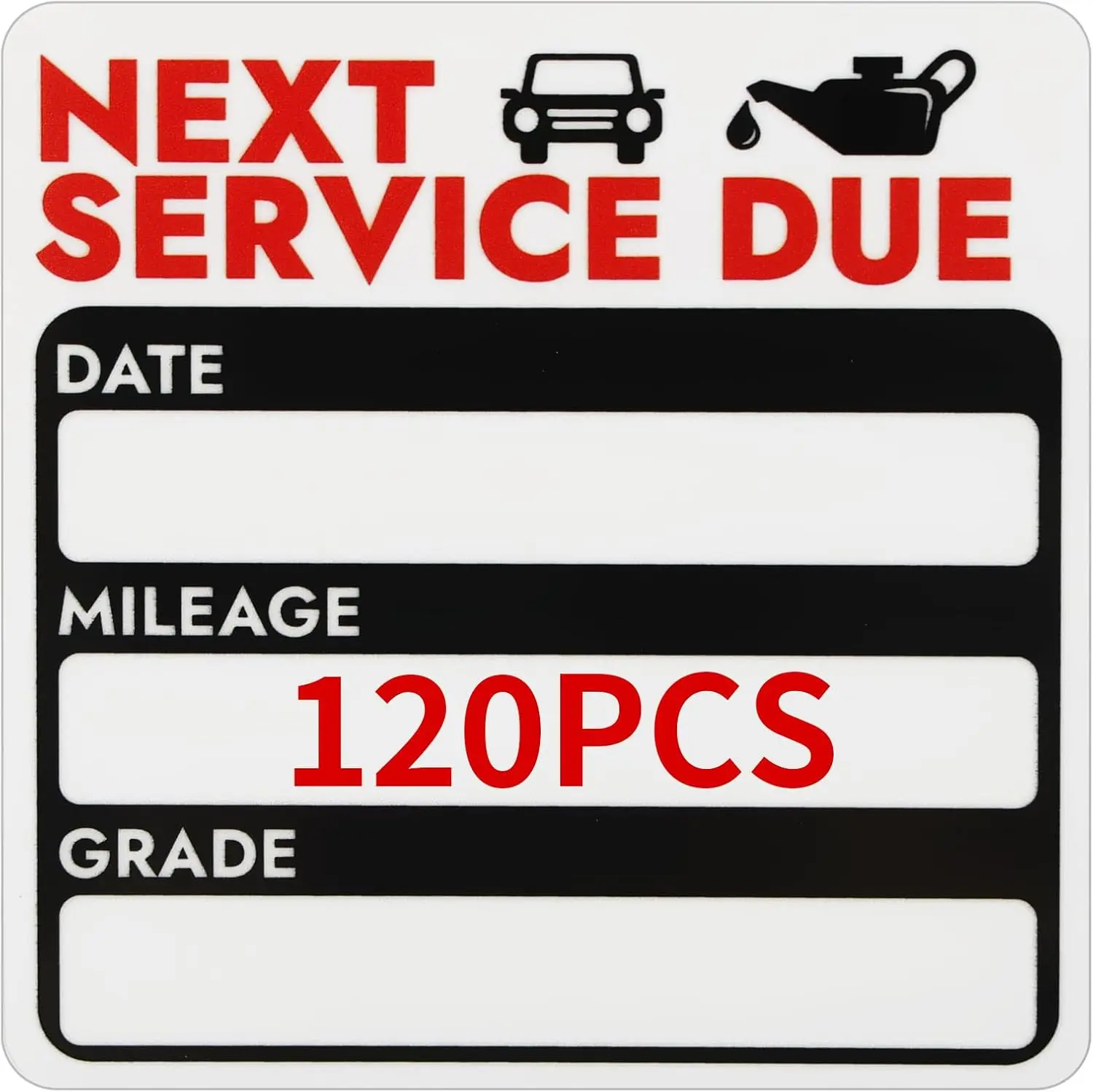 Car Service Reminder Sticker, 1 Roll Service Reminder Window Label, Self-Adhesive Car Window Decal, Window Stickers for Cars and Trucks, Windshield Sticker, Car Decals  #GLOBAL PICKS