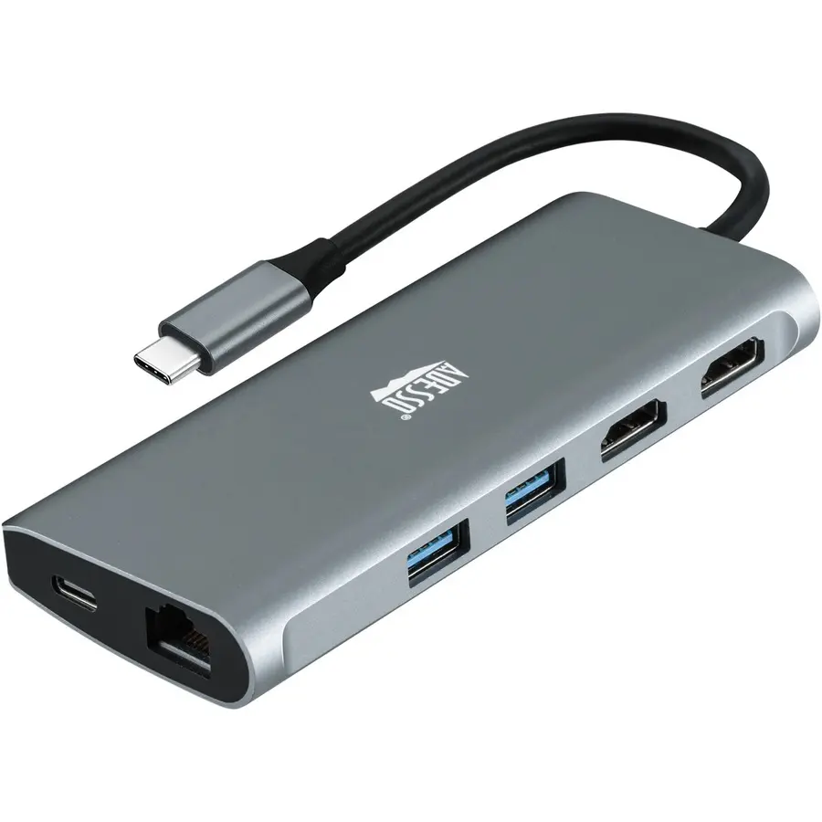 Adesso 9-in-1 USB-C Multi-Port Docking Station, 9-in-1 Dock, TAA Compliant