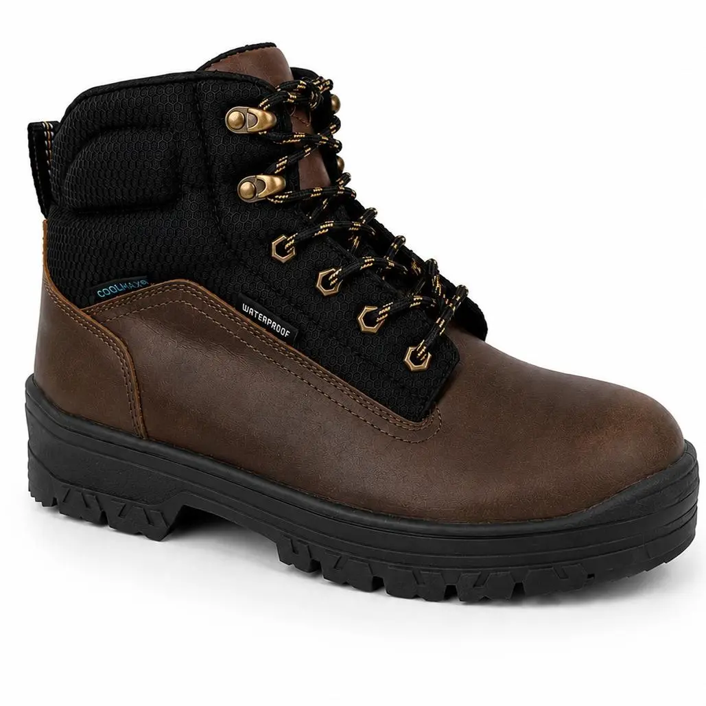 Ever Boots Summit Waterproof Work Boots for Men with Cool Max Lining, Lightweight, Slip-Resistant Sole, All-Day Comfort, Heavy Duty & Outdoor Activities Footwear