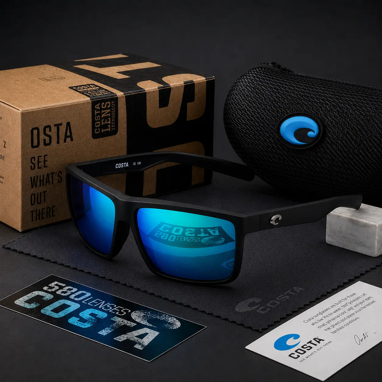 Costa Del Mar 580P Polarized Sunglasses for Men & Women | UV400 Fishing Driving Outdoor Sport Shades