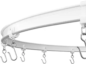 Flexible Ceiling Curtain Track, (8 ft) Ceiling Track for Curtains, Curtain Track Ceiling Mount, Curtain Rail, Ceiling Curtain Rod, Sliding Curtain Track System)