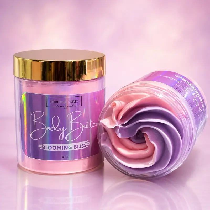 Purebellissimo Blooming Bliss Body Butter 5oz - Luxurious Moisturizing Cream for Soft & Smooth Skin