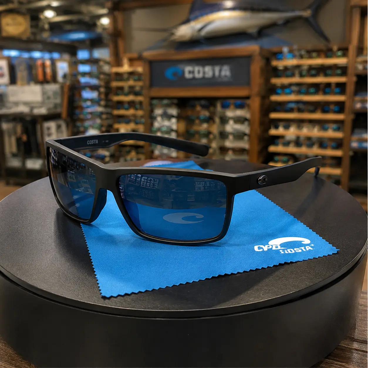Costa Del Mar Diego Men's Polarized Sunglasses Matte Black Frame Blue Mirror 580P Lenses Fishing Boating Beach Outdoor Eyewear