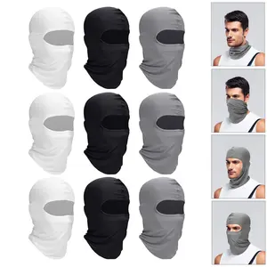 9-Pack Unisex Polyester Balaclava Face Mask - UV Protection, Moisture-Wicking, Stretchable Outdoor Sports Headwear Scarf for Men and Women tiktokshopspringglowup