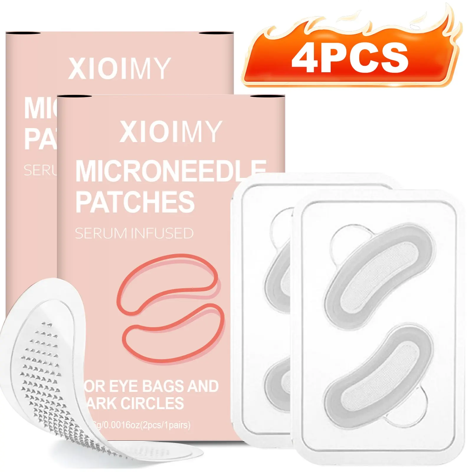 Hyaluronic Acid Micro Needle Eye Mask, Injected Retinol and Peptides, Moisturizing, Hydrate, Moisture, Hydrating and Firming Skin, Reduces Dark Circles, Eye Bag Treatment, Eyelid Care, Moisturizer