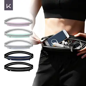 KEEP Running Belt for Women and Men, Money Belt and Running Fanny Pack, Hiking Fanny Pack, Holder for Cell Phone, Money, and Keys, Adjustable Belt Pouch fits Most Phone and Waist Sizes