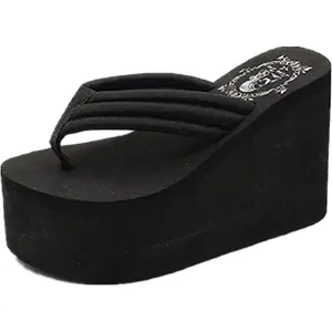 Momolove Womens Wedges Flip Flops Summer Thong Beach Sandals Chunky High Platform