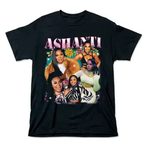 Men's Short-Sleeve Cotton Casual Graphic Tee - Round Neck Streetwear Top with Ashanti Vintage Collage Print, Unisex Tshirt, HWW221216