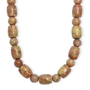 Autumn Jasper 490.00 ctw Beaded Necklace in Platinum Plated 20 Inches