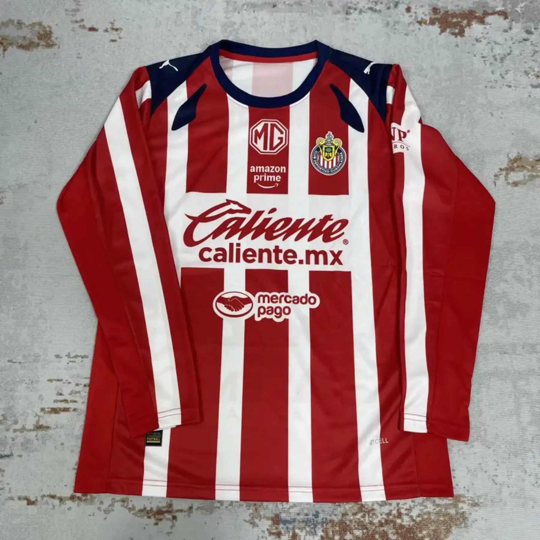 25 26 LIGA MX Chivas de Guadalajara Away Soccer Jersey Mexico League Fans Version Long Sleeve Jersey Quick Dry Football Jersey