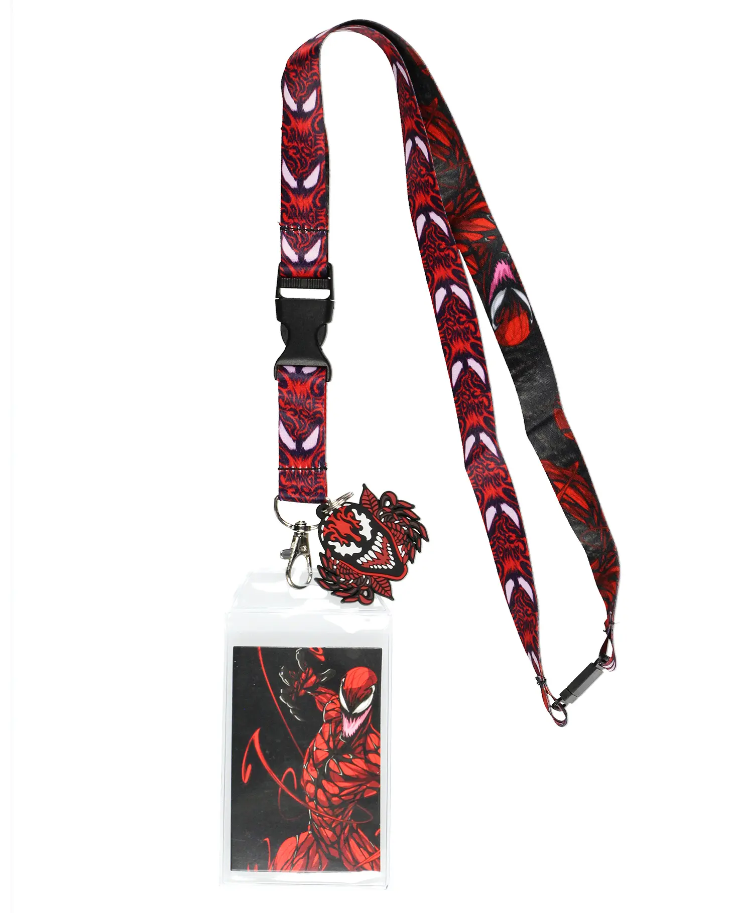 Marvel Venom 2 Carnage Lanyard ID Badge Holder With Character Rubber Charm