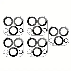 [Premium Lens Protector] Premium 9H Hardness Glass Camera Lens Protector Set of 5 for iPhone 16/15/14/13/12/11 Plus/Pro/ProMax - Case Friendly