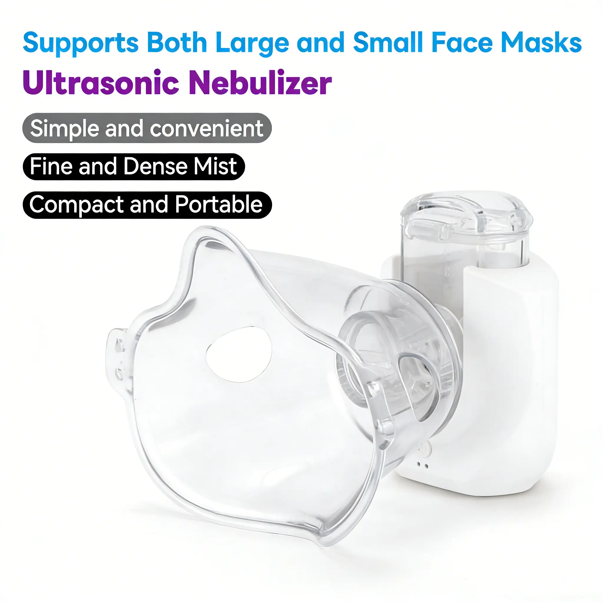 Portable Nebulizer for Adults & Kids Handheld Mesh Design – Ultrasonic Plug-in type. Nebulizer with Battery Included for Travel & Home Use (White) products include theRechargeable Mesh SpacerMachine, which is also suitable