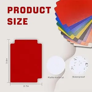 Trading Card Dividers 100 Pieces Multicolor Card Dividers with Tabs Plastic Cards Separators for Games and Sports Card Box Divider 2.7 x 3.8 Inches