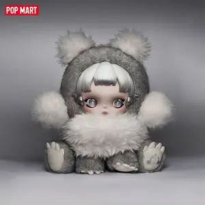 【NEW】 POP MART θ SKULLPANDA Punk Panda Plush Doll