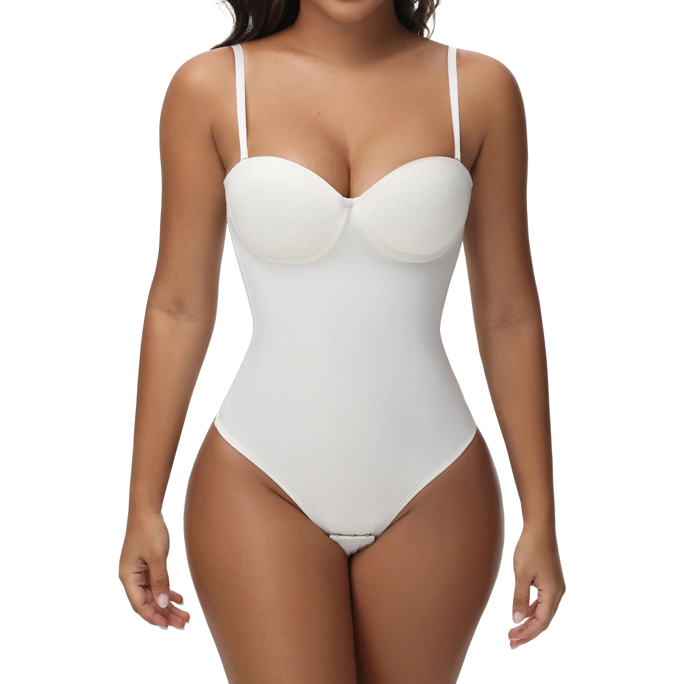 SHAPSHE Strapless Shapewear Corset Bodysuit for Women Thong Shapewear Going Out Outfits with Adjustable Straps & Built-in C Steel Bones
