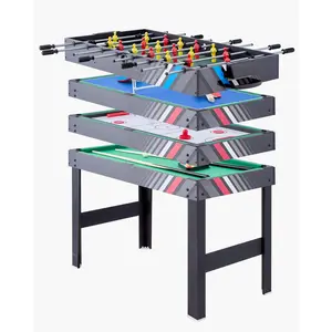 fathersdaygift VEVOR 4-in-1 Combo Game Table Set, 48 Air Hockey Table, Multi Combination Table with Air Hockey, Pool Billiard, Foosball, Ping Pong, Pushers Pucks, Sports Arcade Table for Family Game Room Office