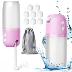 Personal Hygiene Portable Bidet Bottle – Perfect for Travel, Postpartum Recovery, Feminine Care & Outdoor Adventures | 3 Spray Levels, 230 ml Water Tank and 8 Replaceable Nozzles