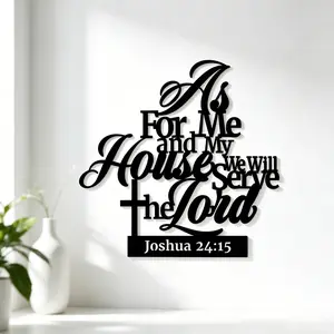 "Cast All Your Burdens on God" Scripture Metal Wall Art (Psalm 55:22) - 12-inch & 16-inch Classic Metal Decor, Stylish Religious Decorations, Spiritual Decor, for Living Room, Bedroom, Craftsmanship, Faith Inspiration, Gift for Believers