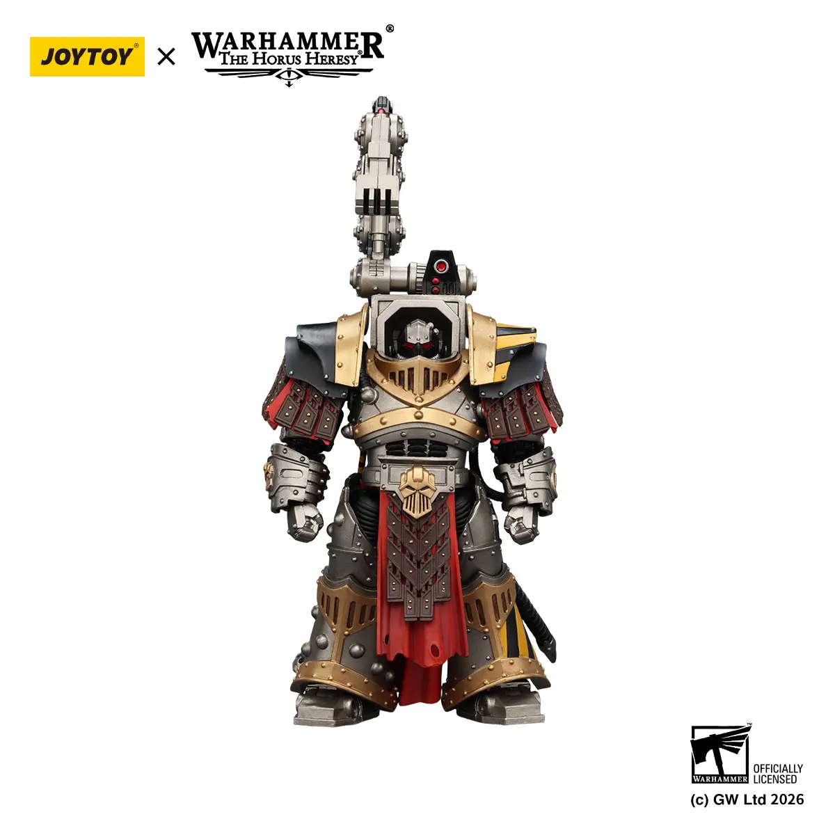 JOYTOY Warhammer The Horus Heresy 1:18 Unisex PVC/ABS Articulated Action Figure - Iron Warriors Warsmith with Graviton Crusher Hammer, Suitable for Ages 12+, Model JT04193