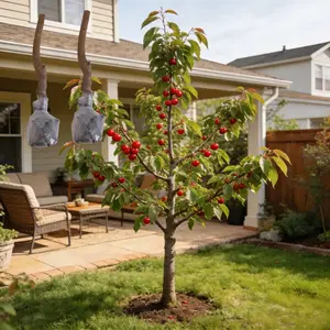 Santina Cherry Tree – Vibrant Dark Red, Early Ripening Variety for Home Garden