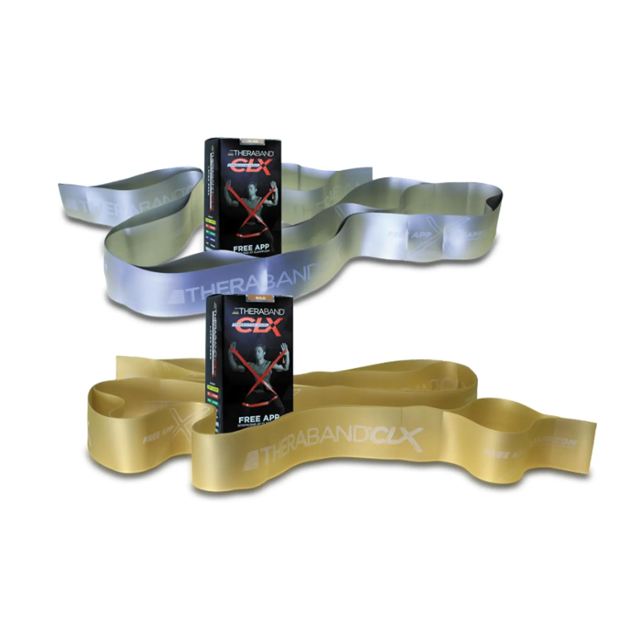 THERABAND CLX Latex-Free Resistance Band with Consecutive Loops - 2 Pack