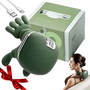 Portable Lightweight Neck Massager, Heated Back Massage Pillow, Electric Pressure Point Massager, 3 Modes, 2 Heating Levels, 4D Deep Tissue Relief, Portable Pain Relief