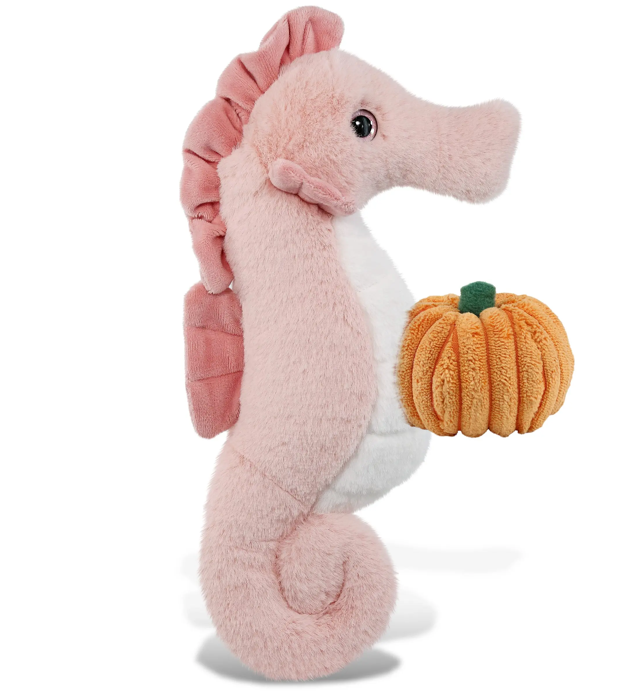 PLUSH PUMPKIN - SUPER-SOFT PLUSH - ROSE SEAHORSE 12"