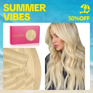 WENNALIFE Invisi Edge Tape in Hair Extensions Human Hair 14-24 Inch 50g 20pcs (MIX Includes 10pcs Invisi Edge & 10pcs Classic) Natural Black Invisible Luxury Remy Hair Natural Tape Ins Straight #Summervibes