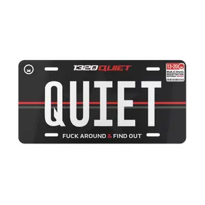 Quiet Racing Club x 1320 Video Racing Car Vanity Aluminum License Plate