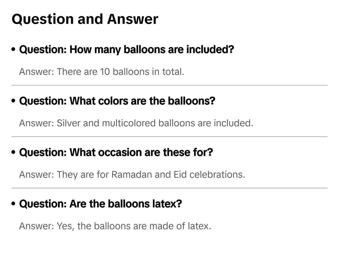 Islamic Holiday Decor | Eid Mubarak Balloons | 10 Pack - Silver & Multicolored