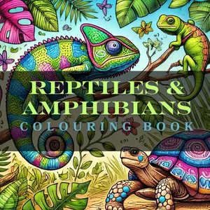 Reptiles and Amphibians Adult Coloring Book: Reptiles and Amphibians Coloring Book for Adults, Fun and Relaxing Designs, Great for Stress Relief, Fun Facts Included! (Animal Facts and Colors), Paperback