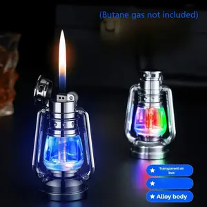 (Butane Not Included) Creative Retro Lighter — A Stylish, Nostalgic Flame-Style Lighter. Portable and Versatile, Ideal for Outdoor Camping, Candle Lighting, and as a Cool Holiday Gift for Friends.