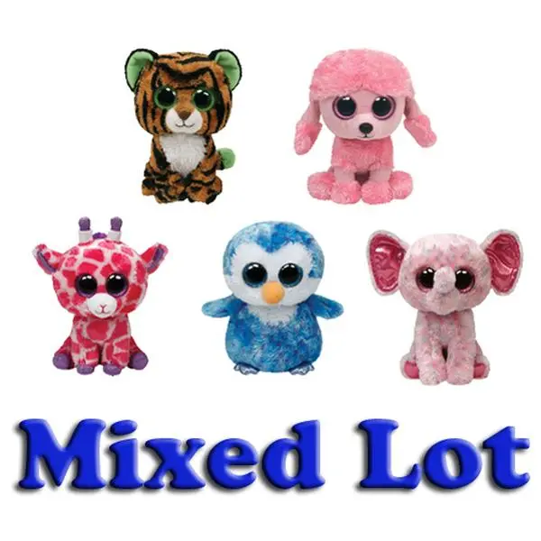 TY Beanie Boos - Bulk Mixed Lot of 5 Random (Regular Size - 6 inch)