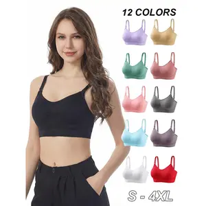 Solid Ruched Nursing Wireless Bra,Adjust Straps Removable Bralette For Daily Wear,Summer Outfits 2026,Pregnancy Maternity Bra,Maternity Bras For Women,Softness Lingerie For All Seasons