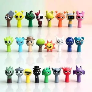 Action Figure Decoration Set, 24pcs/set Cute Cartoon Character Desktop Ornament, Home Decor for Living Room Bedroom Office, Cute Kawaii Figure