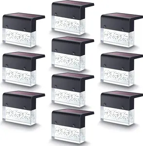 Waterproof New RGB LED Solar Light Step Fence Light