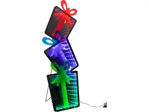 36 in. Infinity Light Gift Stack Yard Art - Multi Color