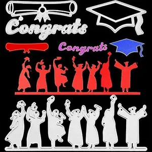 2 count Graduates 2026  Cuts Graduation Theme  Graduation Invitation Hat Background  Dies Metal for DIY Crafts Scrapbook Album Paper Card Embossing