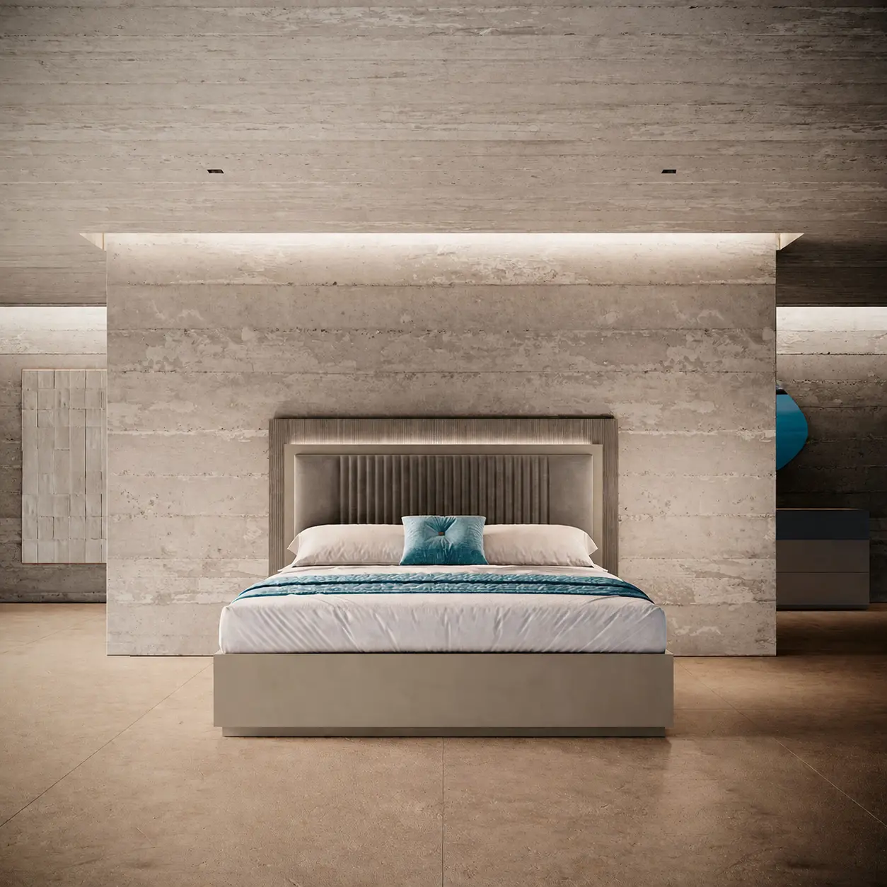 ️ Luxury Modern King Bed – Upholstered Statement Design
