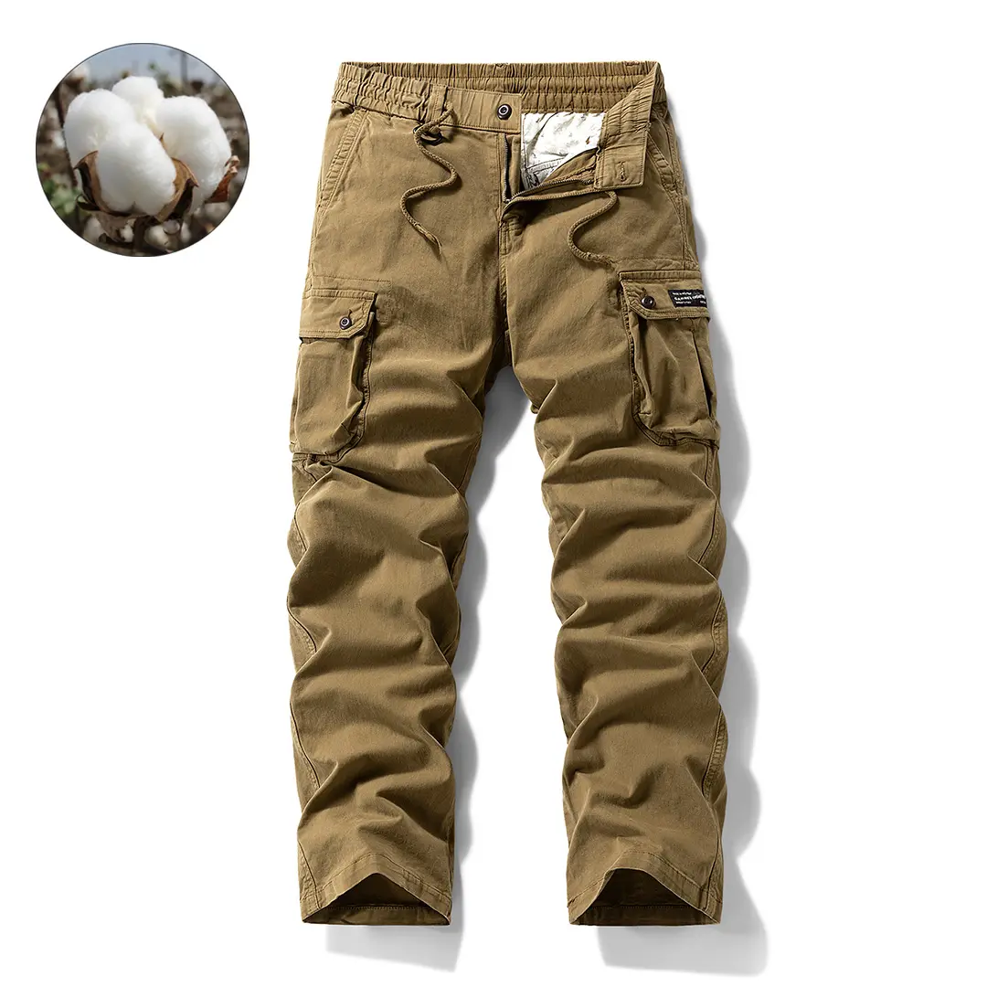 Washed Vintage Loose Tapered Work Pants - Classic Fit, Versatile for Work & Casual, Unique Vintage Wash FinishMen's retro washed workwear pants, classic loose tapered cut, multi pocket design