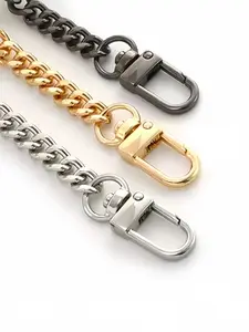 Metal Chain Shoulder Strap, Short Wide Chain for Crossbody Bags, Handbag Straps, DIY Modification Accessory, Removable Shoulder Strap