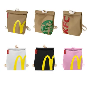 Fashion McDonald's Backpack with Unique Letter Print Starbucks Bag, Comfortable KFC Shoulder Bag for Students, Perfect School Accessory