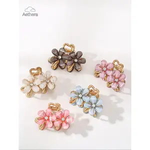 Fashion Flower Design Hair Claws, Flower Hair Clip, Casual and Versatile Hair Accessories for Women, Minimalist Headwear Suitable for Thick Hair