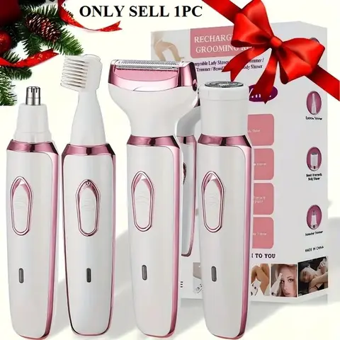 4 in 1 Electric Shaver, Portable Rechargeable Electric Hair Removal Tool, Multifunctional Electric Hair Removal Tool for Women, Cordless Body Shaver, Wireless Shaver