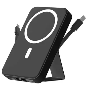 10000mAh portable power bank, 22.5W fast charging, built-in charging cable, a must-have for travel and camping. USB-C portable mobile phone charger, compatible with iPhone, Android and other smart devices. hd
